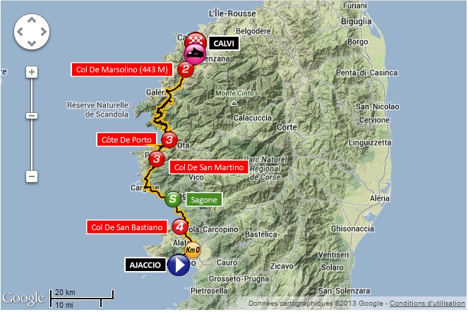 Ajaccio - Calvi....la plus belle du Tour de France en Corse