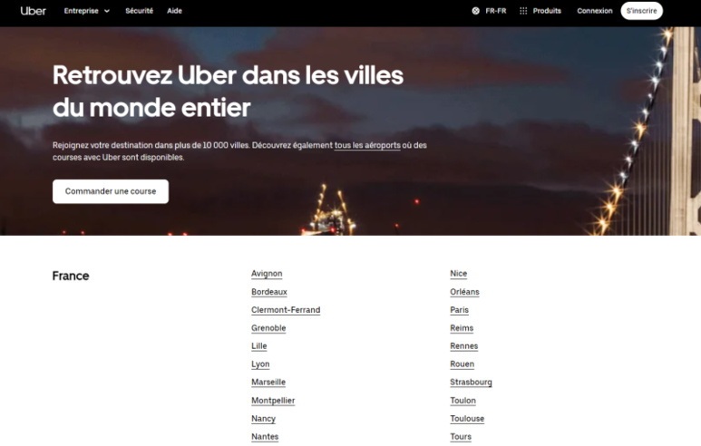 Est ce que Uber fonctionne en Corse ?