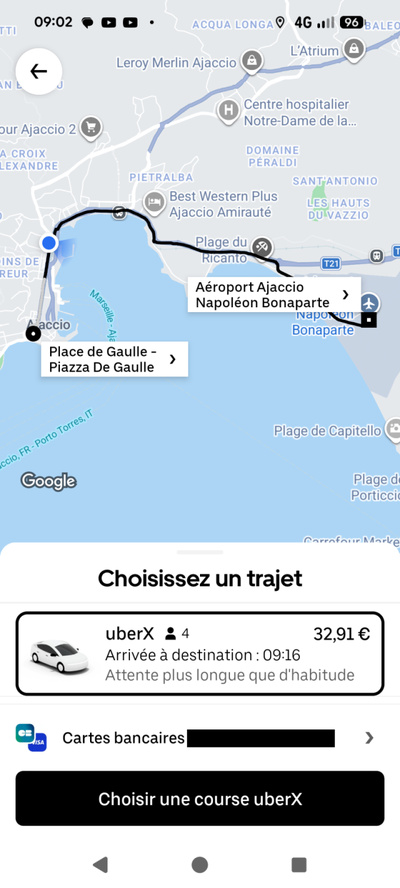 Uber à Ajaccio