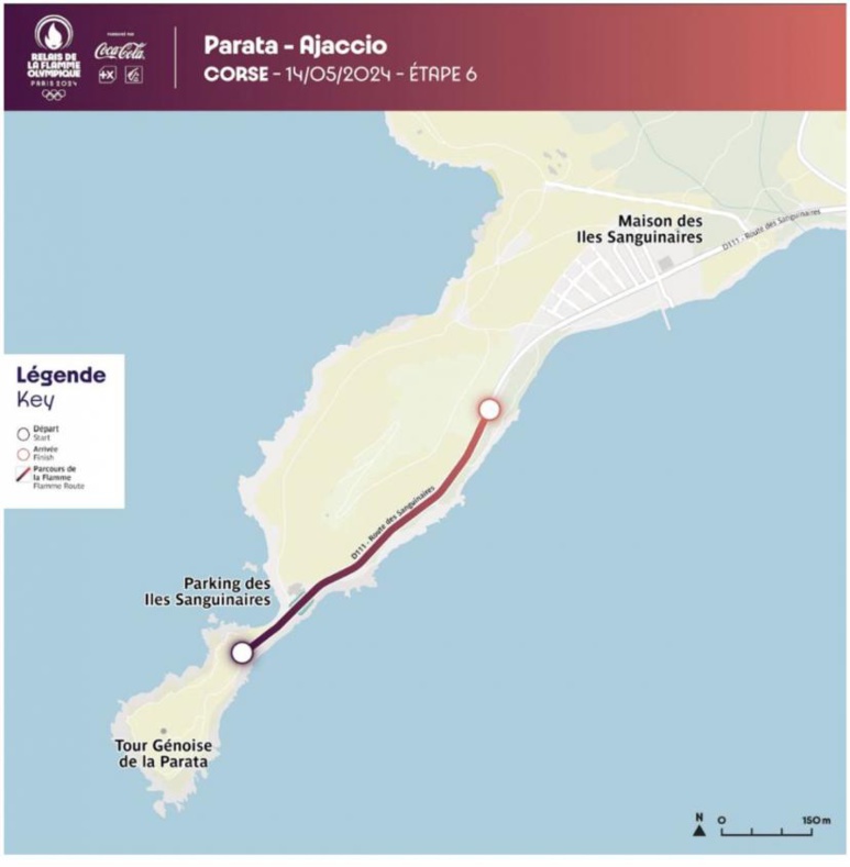 La flamme olympique en Corse