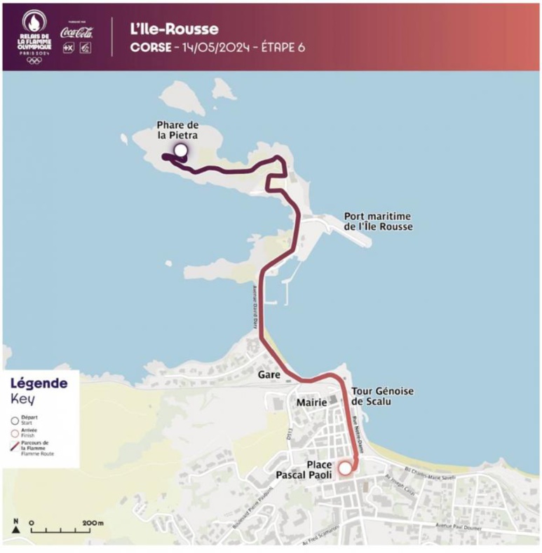 La flamme olympique en Corse