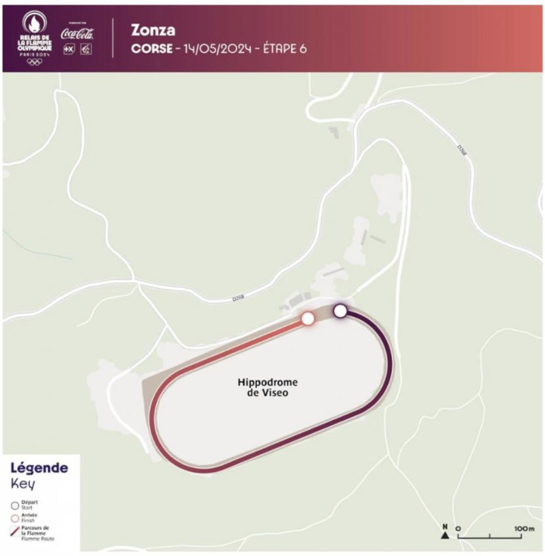 La flamme olympique en Corse