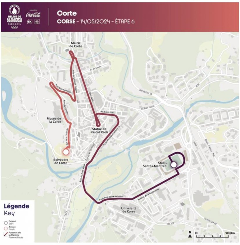 La flamme olympique en Corse