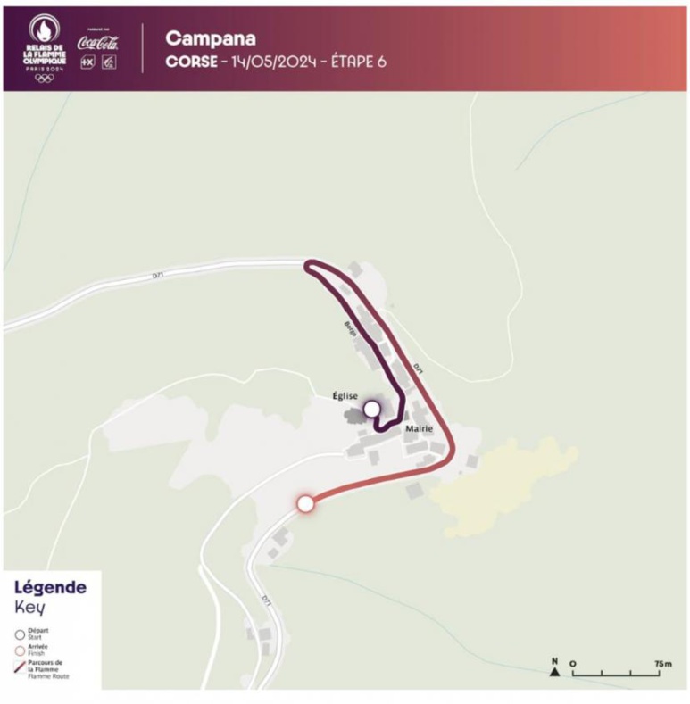 La flamme olympique en Corse