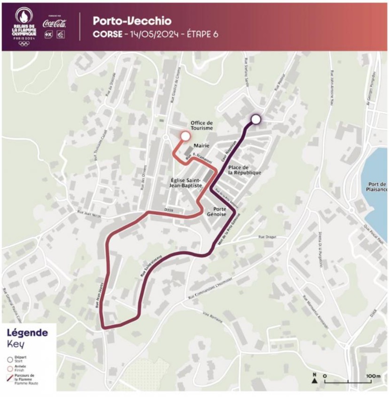 La flamme olympique en Corse