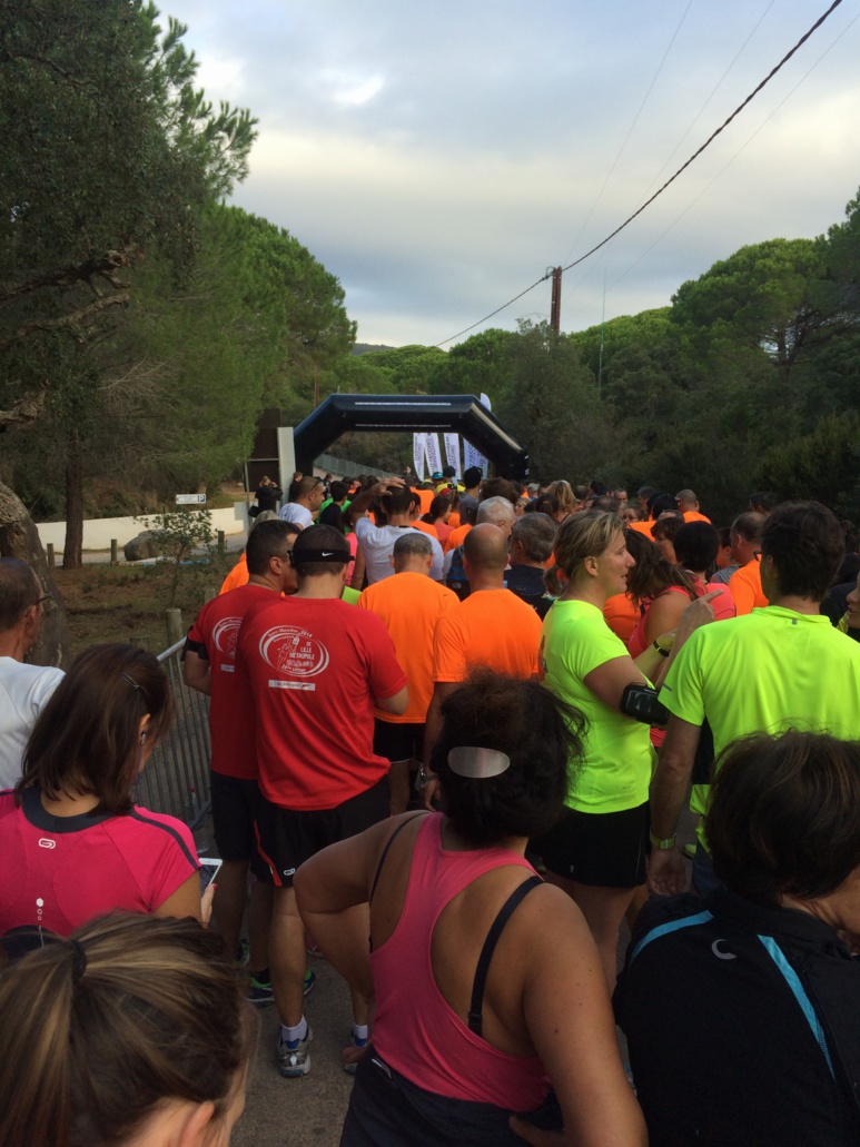 Le départ du 10 km depuis Palombaggia