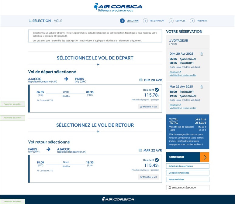 Vols entre la Corse et le continent : nouvelle augmentation du tarif résident à venir Vols entre la Corse et le continent : nouvelle augmentation du tarif résident à venir