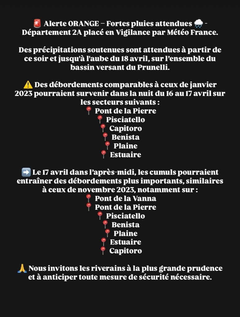 Tempête Hans, la Corse en vigilance orange