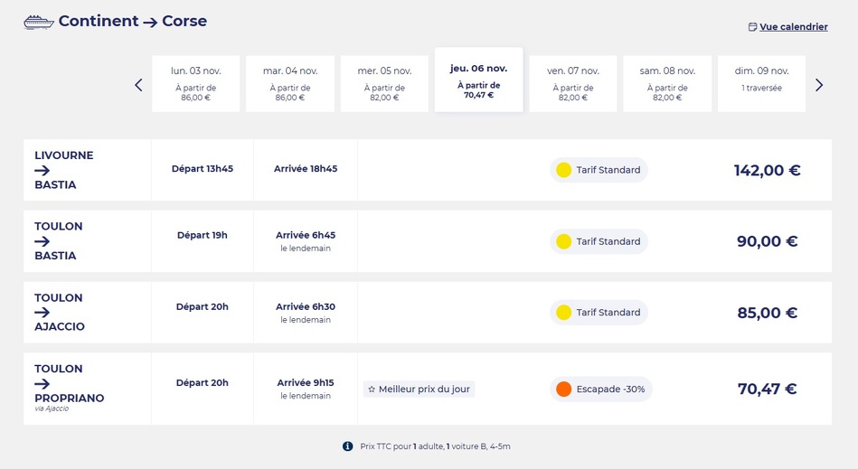 La Corsica Ferries à Propriano La Corsica Ferries à Propriano