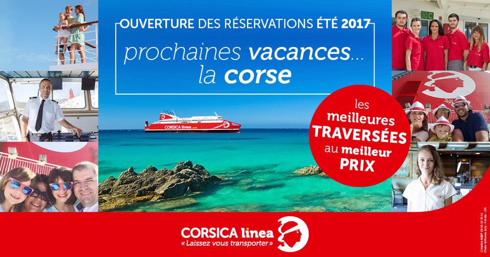 Réservation CorsicaLinea 2017