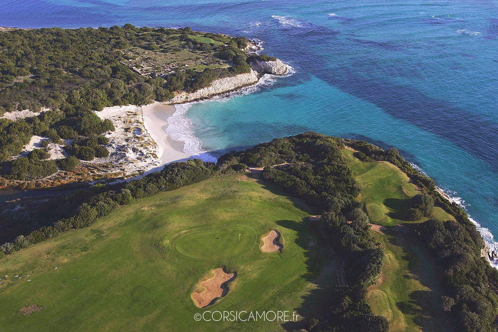 Petit spérone et le golf en hiver