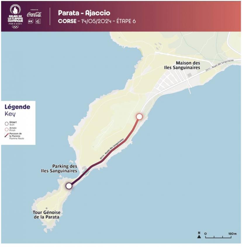 La flamme olympique en Corse