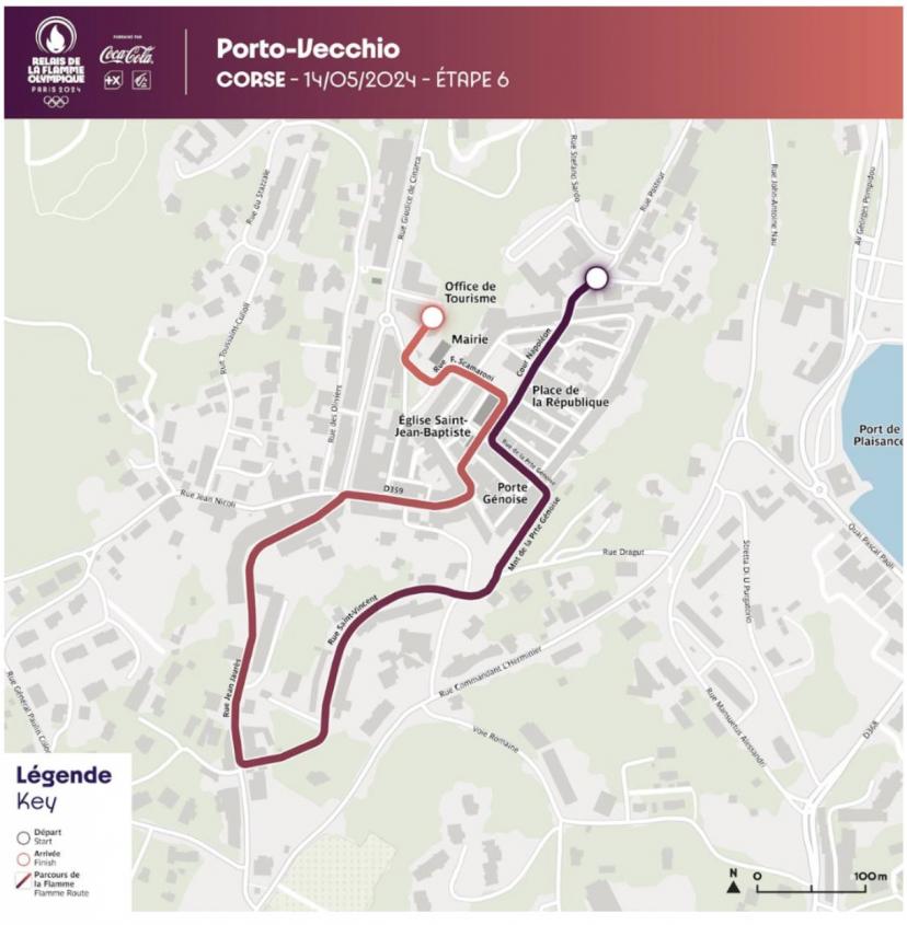 La flamme olympique en Corse