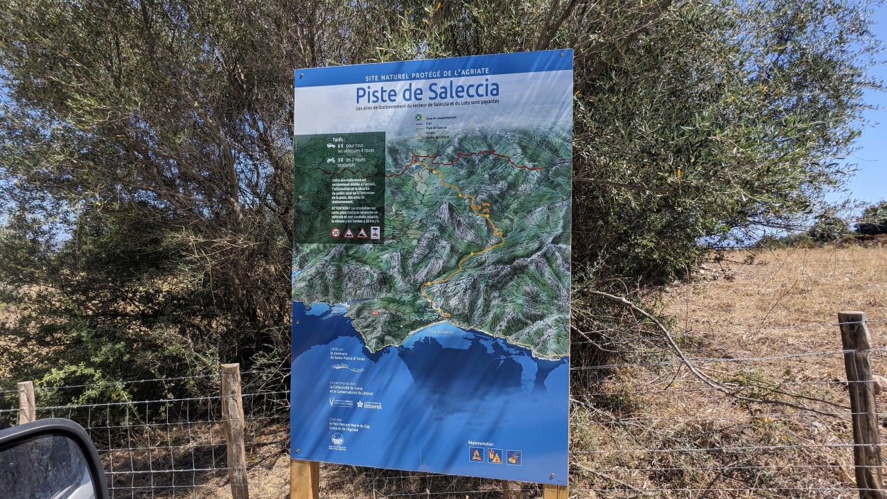 Début de la piste de Saleccia